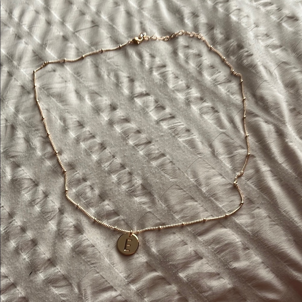 Gold Initial Pendant Necklace